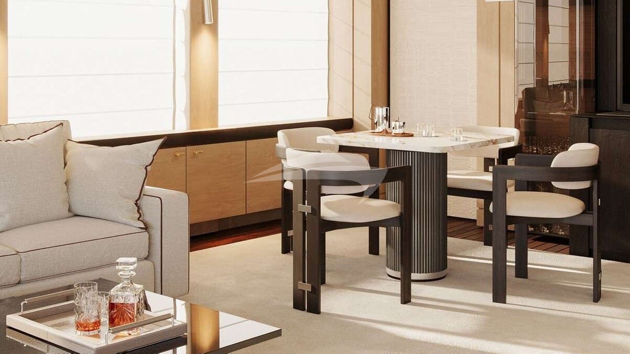 Upper deck saloon details (render photo)