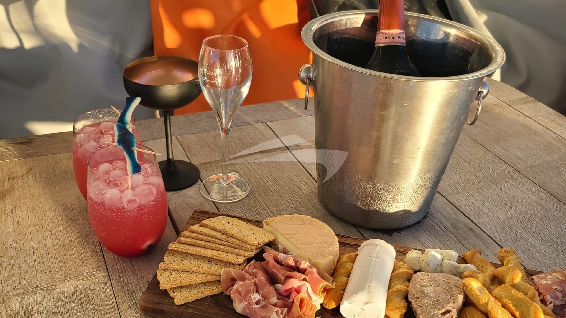 Charcuterie on the aft deck
