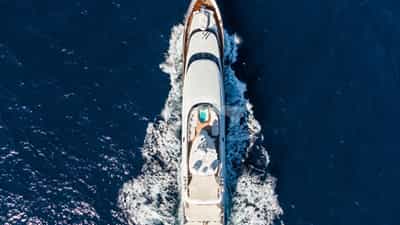 View from above underway