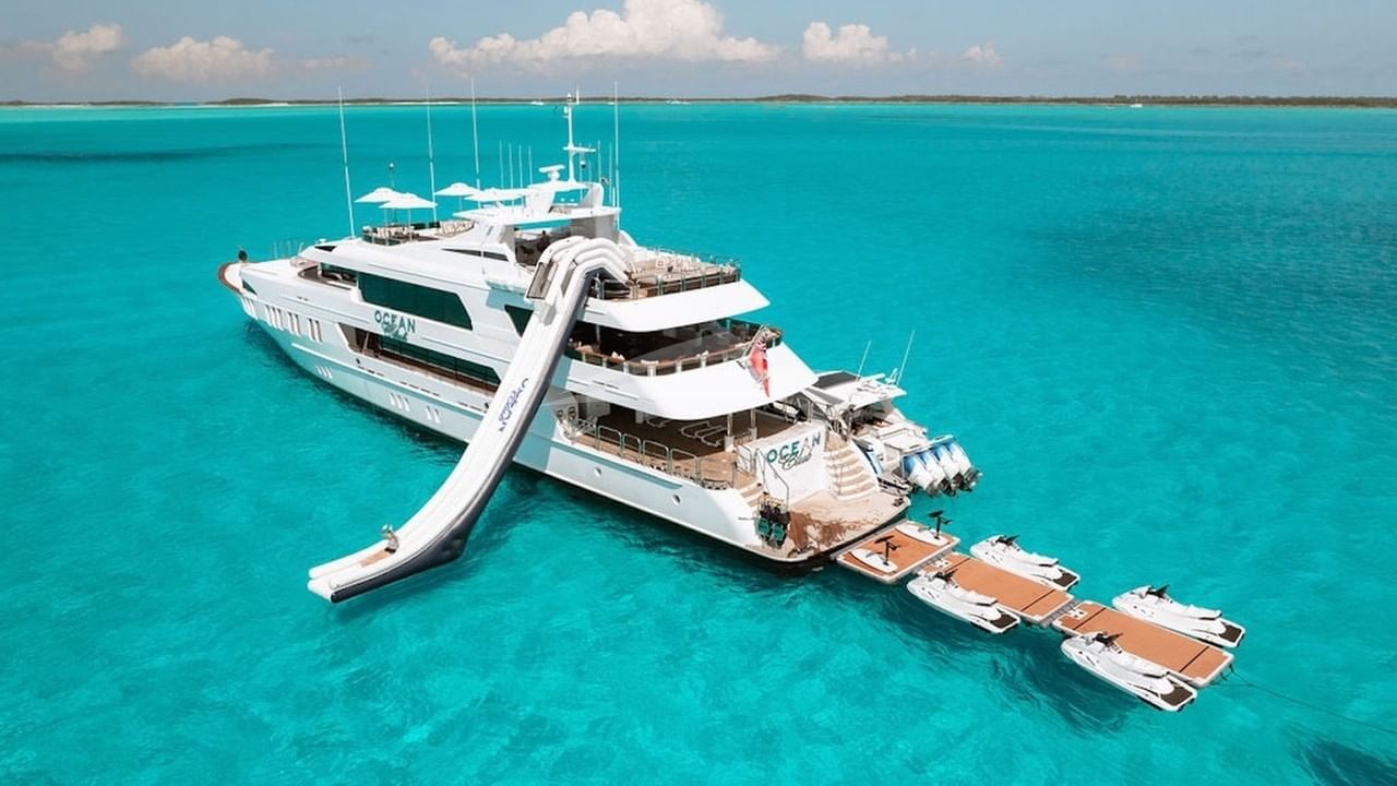 Ocean Club aft  aerial view with toys - Photo credit Ocean Air Media