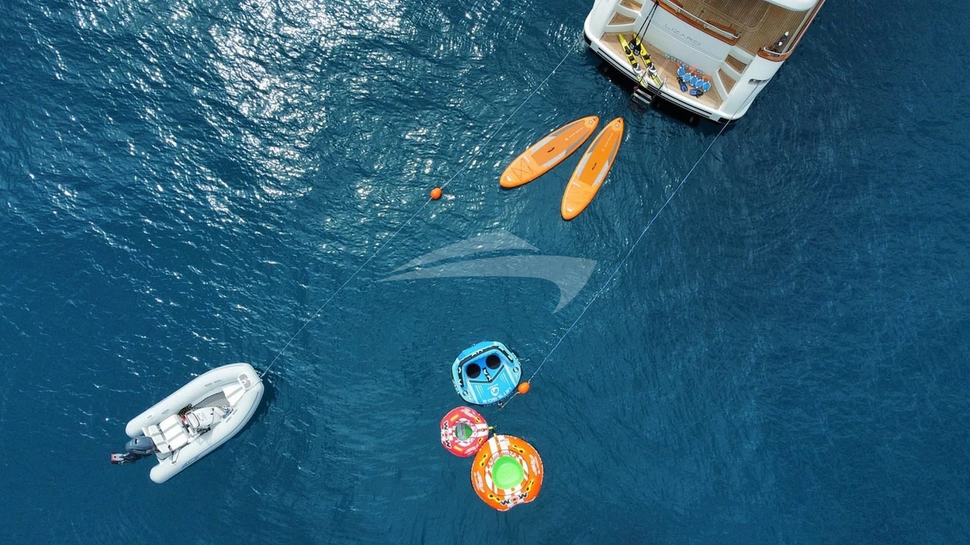 Aerial View of Water Toys