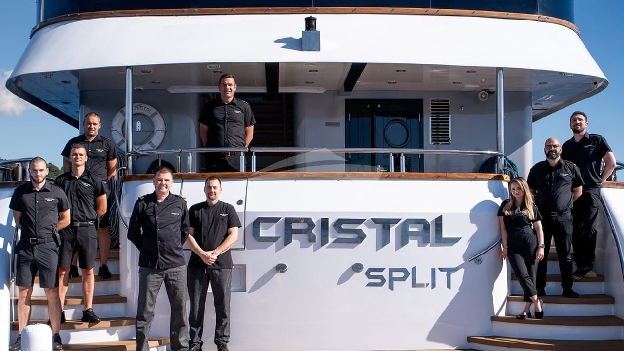 Luxury charter yacht crew for CRISTAL