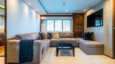 VIP stateroom (L-shaped sofa bed with Smart TV and en suite)