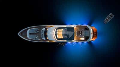 At night from above