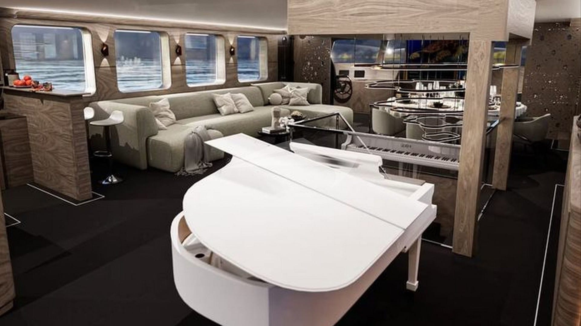 Main Saloon with Piano