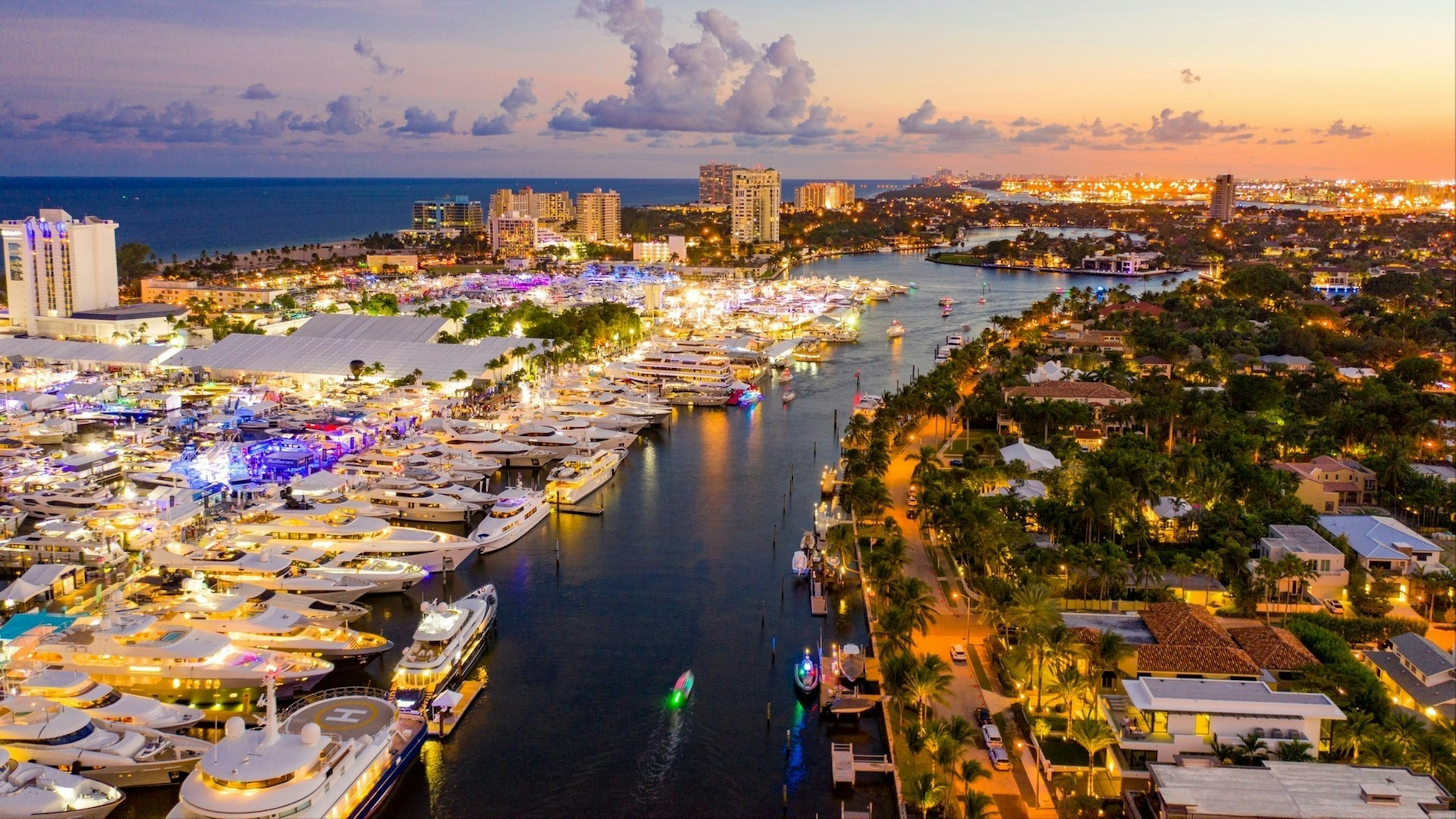Twilight photo Fort Lauderdale boat show