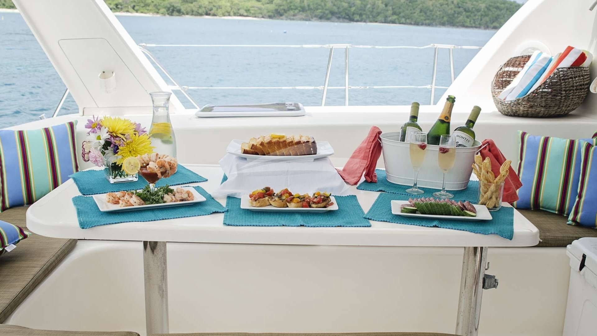 Enjoy mid-day appetizers and wine