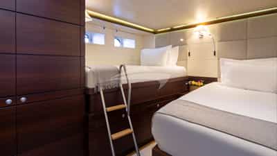 Starboard twin cabin - one bed slightly larger