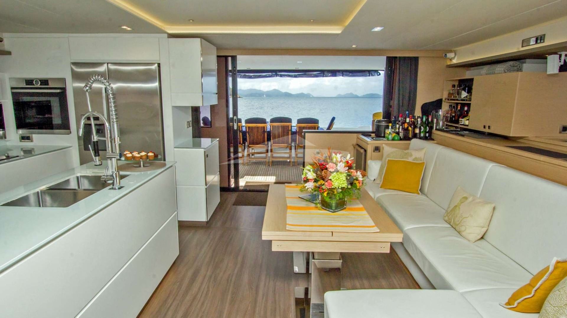 Gorgeous Main Salon & Open Galley