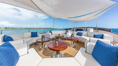 Sun deck seating area