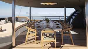Aft deck dining