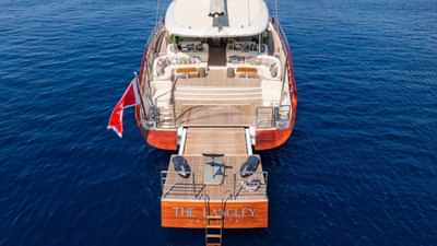 Hydraulic swim platform