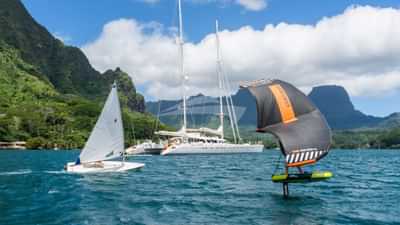 At sail