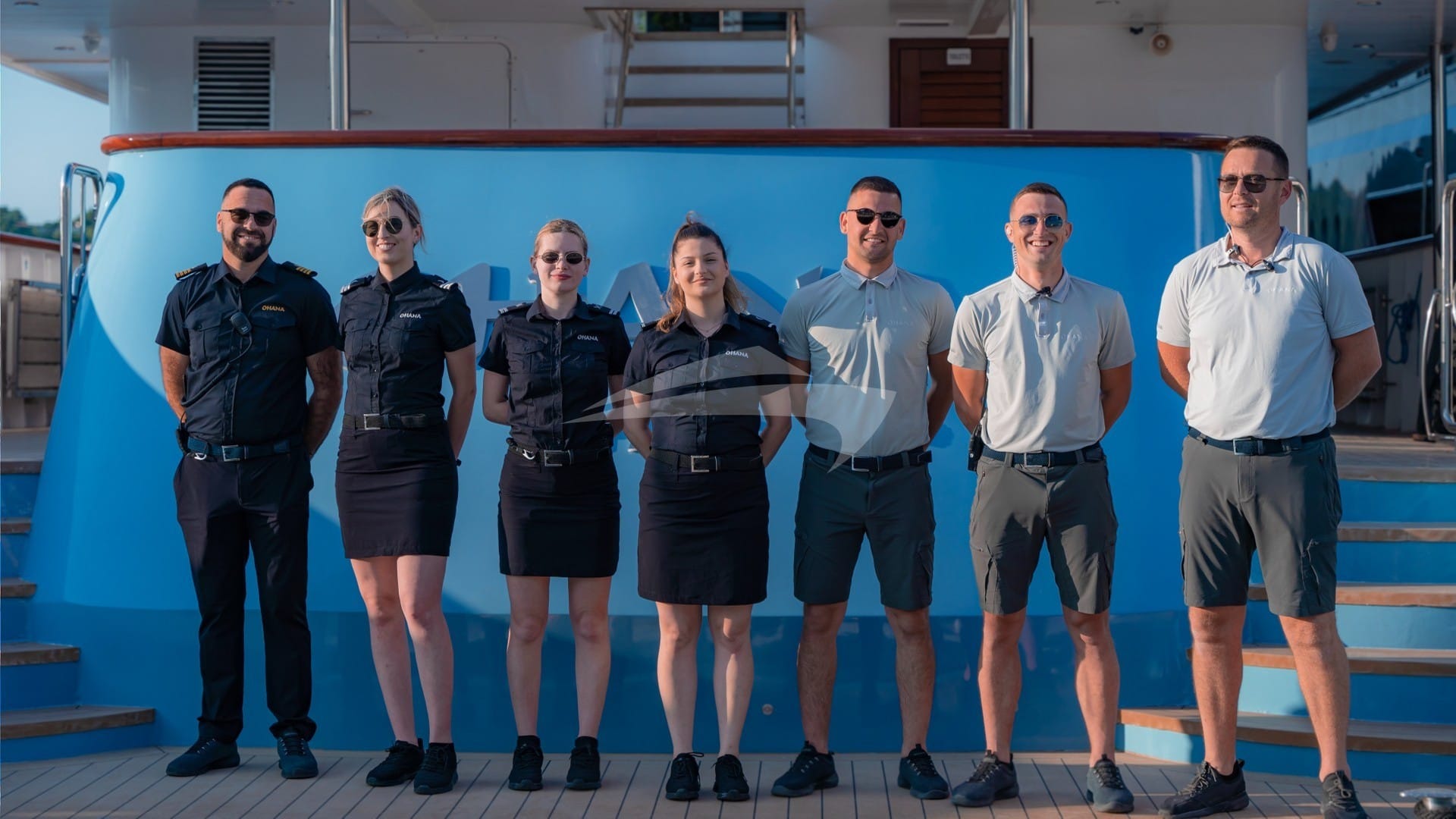 Luxury charter yacht crew for OHANA