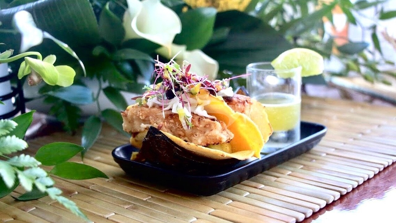 From the galley on Kelea, a tasty fish taco.