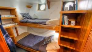 1 of 6 cozy cabins. Each cabin offers a memory foam mattress, and individual outlets.