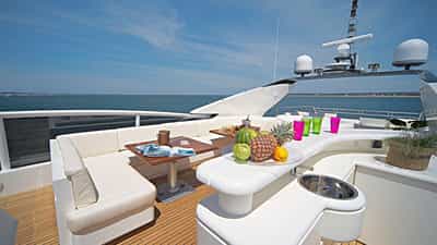 Relax in sun on deck