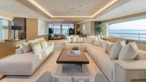 Motor yacht ARTISAN for charter - Main deck lounge