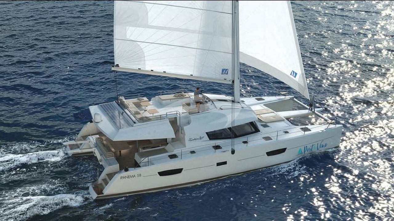 Aerial view before the bimini was added