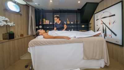 Wellness spa with massage room