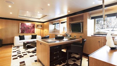 Master stateroom office and seating