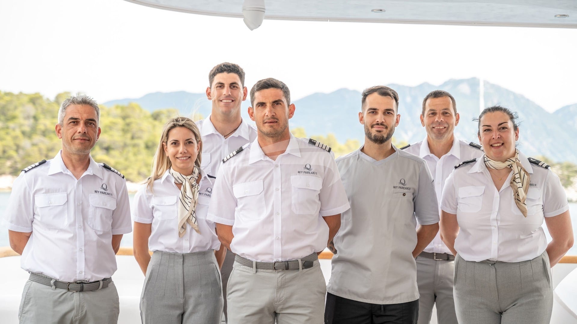 Luxury charter yacht crew for PAREAKI II