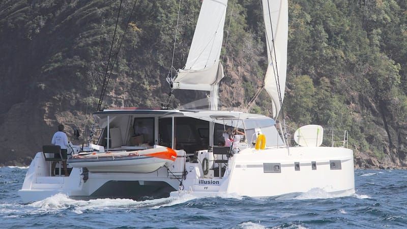 Sailing to Bequia