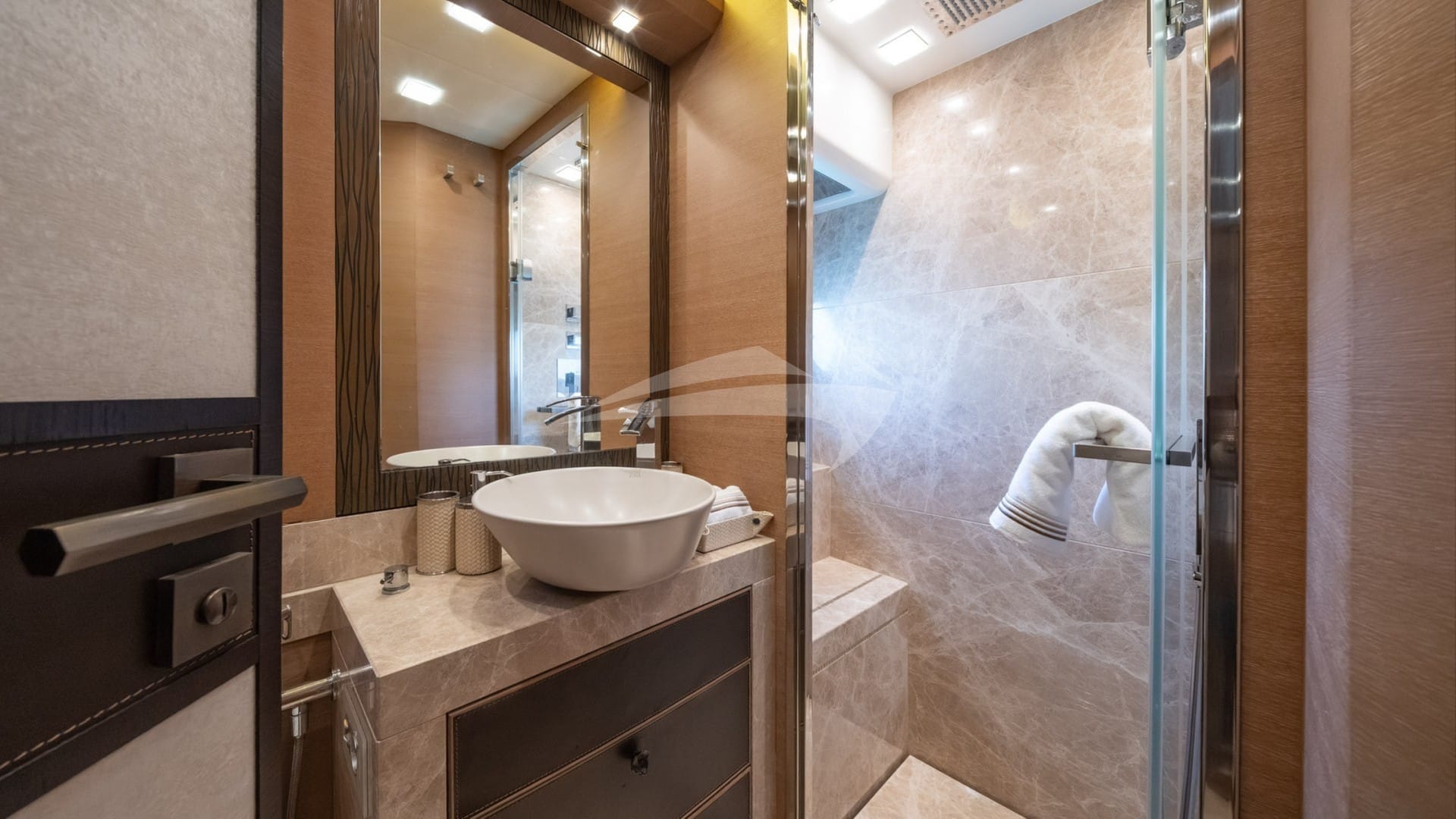 Twin stateroom is en suite with shower