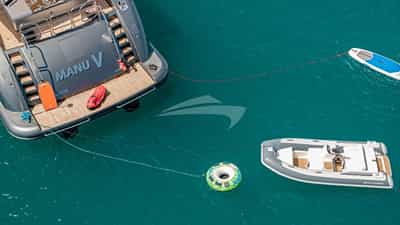 Aerial View of Water Toys