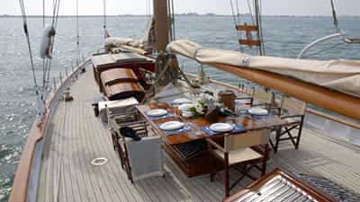 Dining on deck