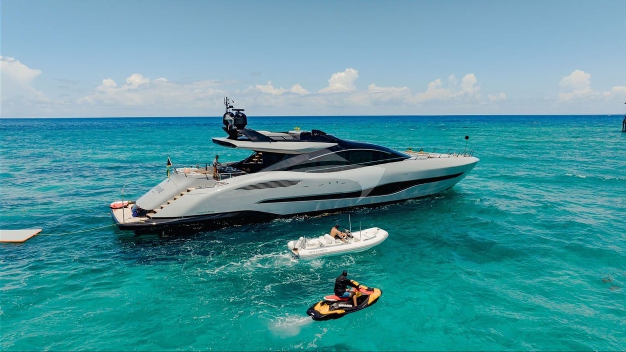 Side profile with tender and jetski