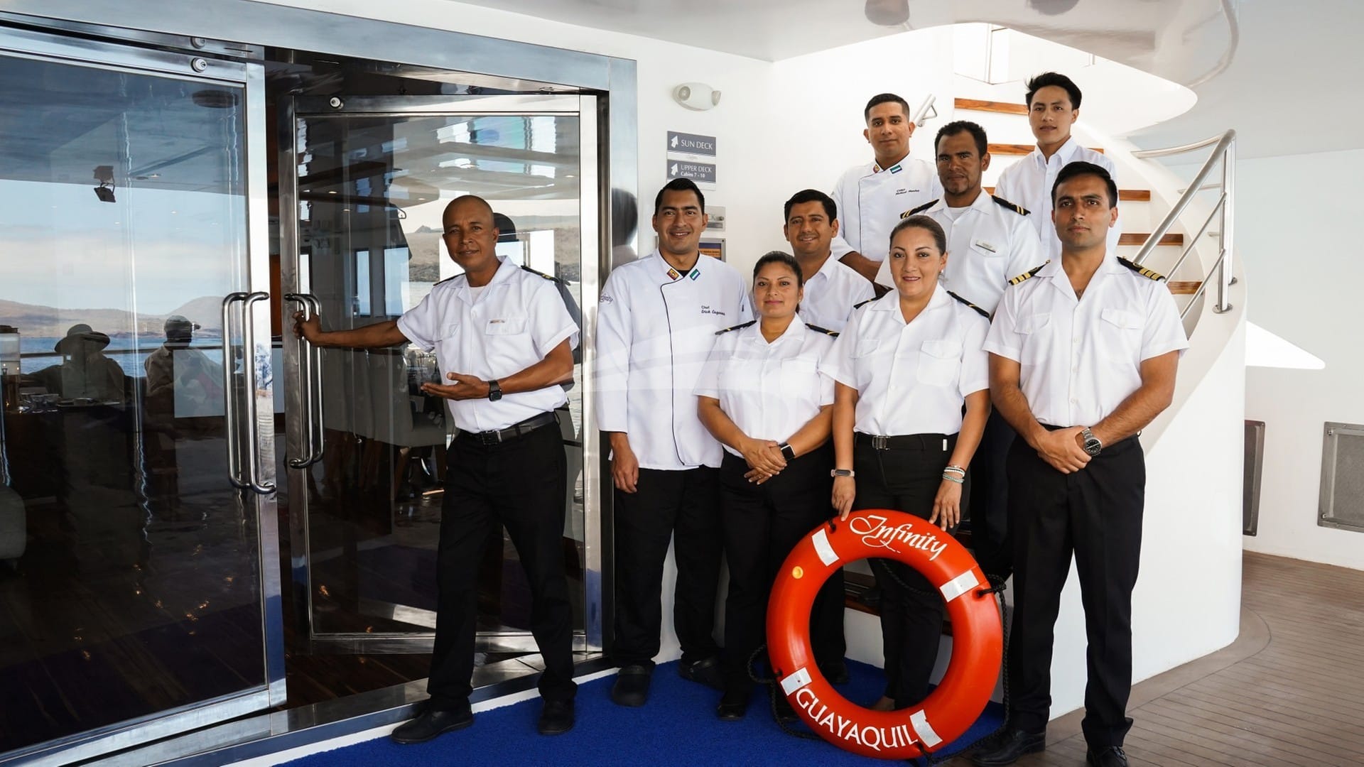 Luxury charter yacht crew for INFINITY