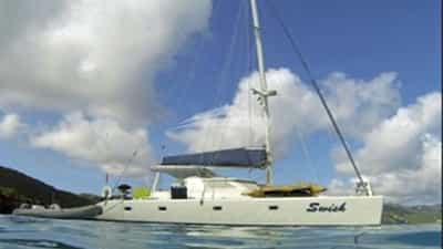 At anchor from the water