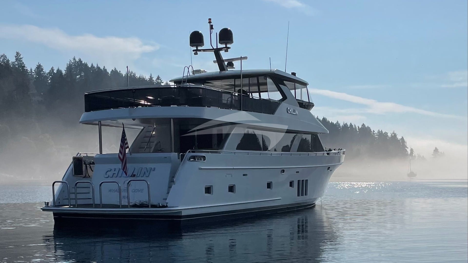 Calm morning on anchor