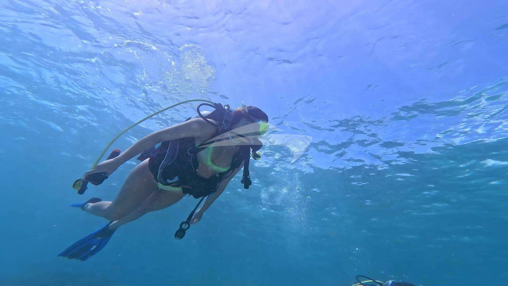 Exploring underwater with scuba