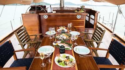 Dining on deck