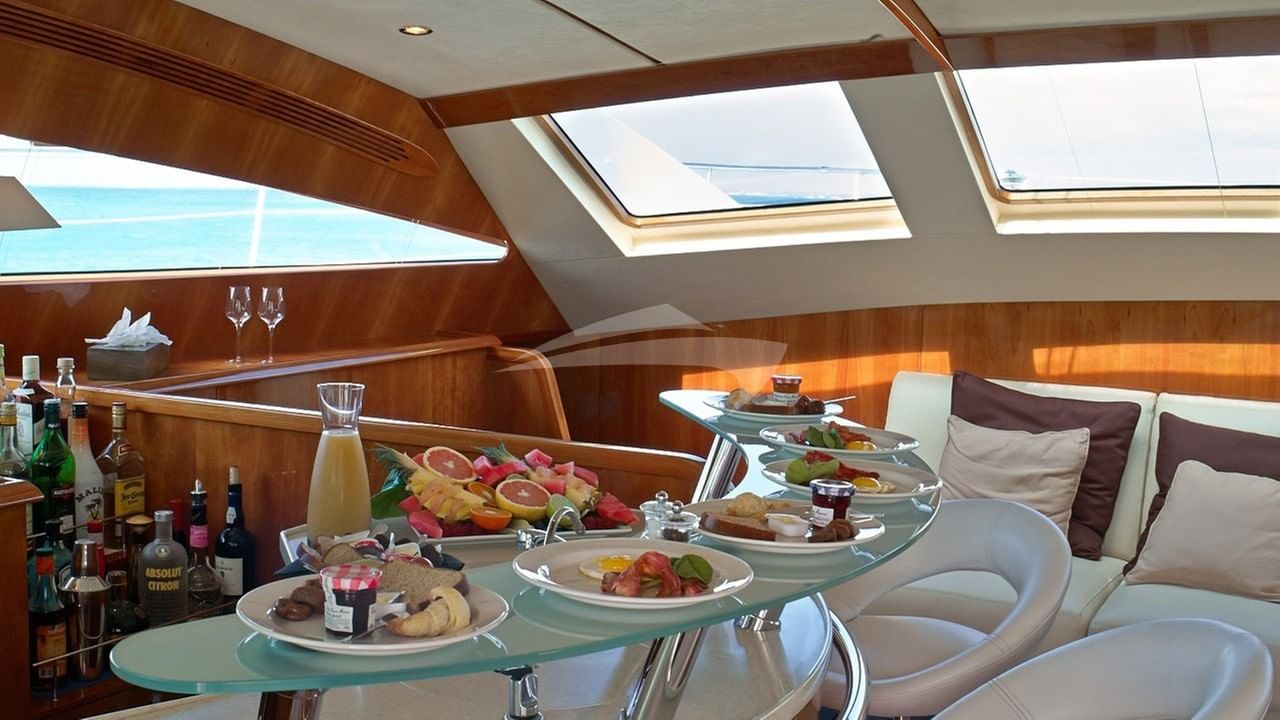 Bar area in the salon