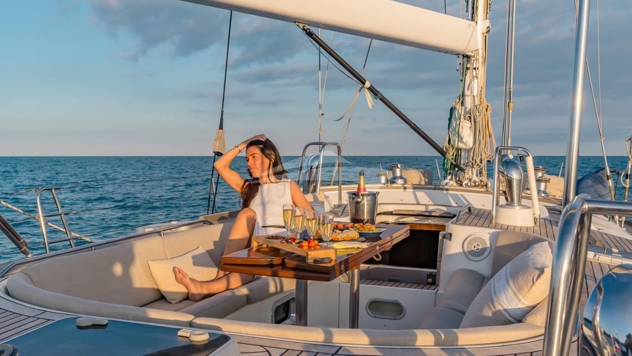 Sunset in the cockpit