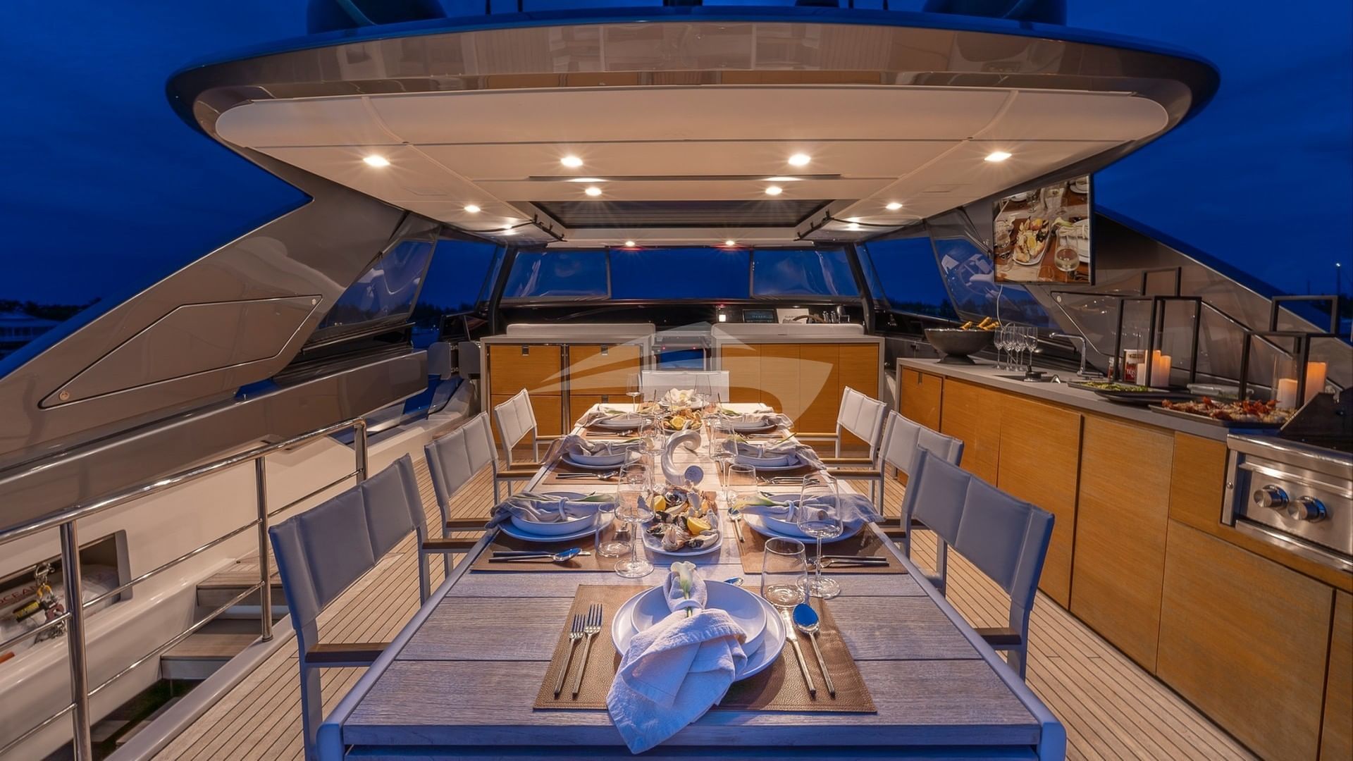 Deck Dining at Night