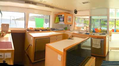 Saloon and galley area starboard