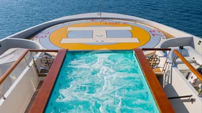 Pool and helipad