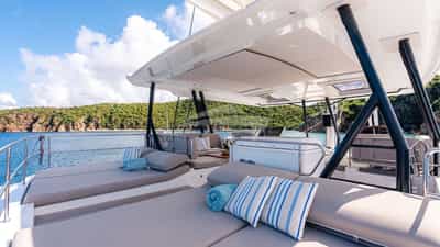 Flybridge lounge area