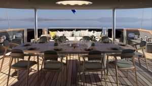 Aft deck dining