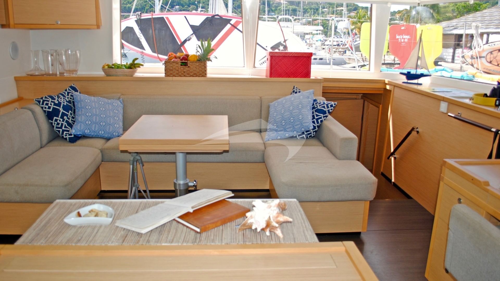 Main Salon and Dining Area