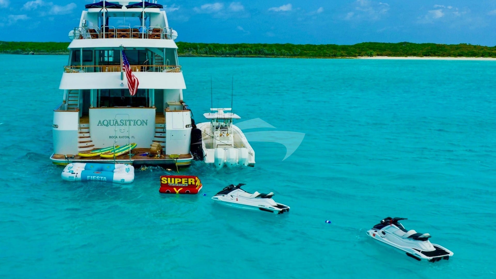 View of Stern with Water Toys