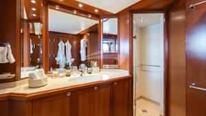VIP stateroom en suite bathroom