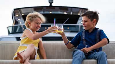 Cocktail time in the bow