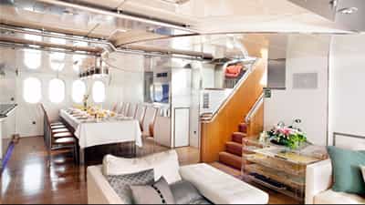 Saloon and dining area