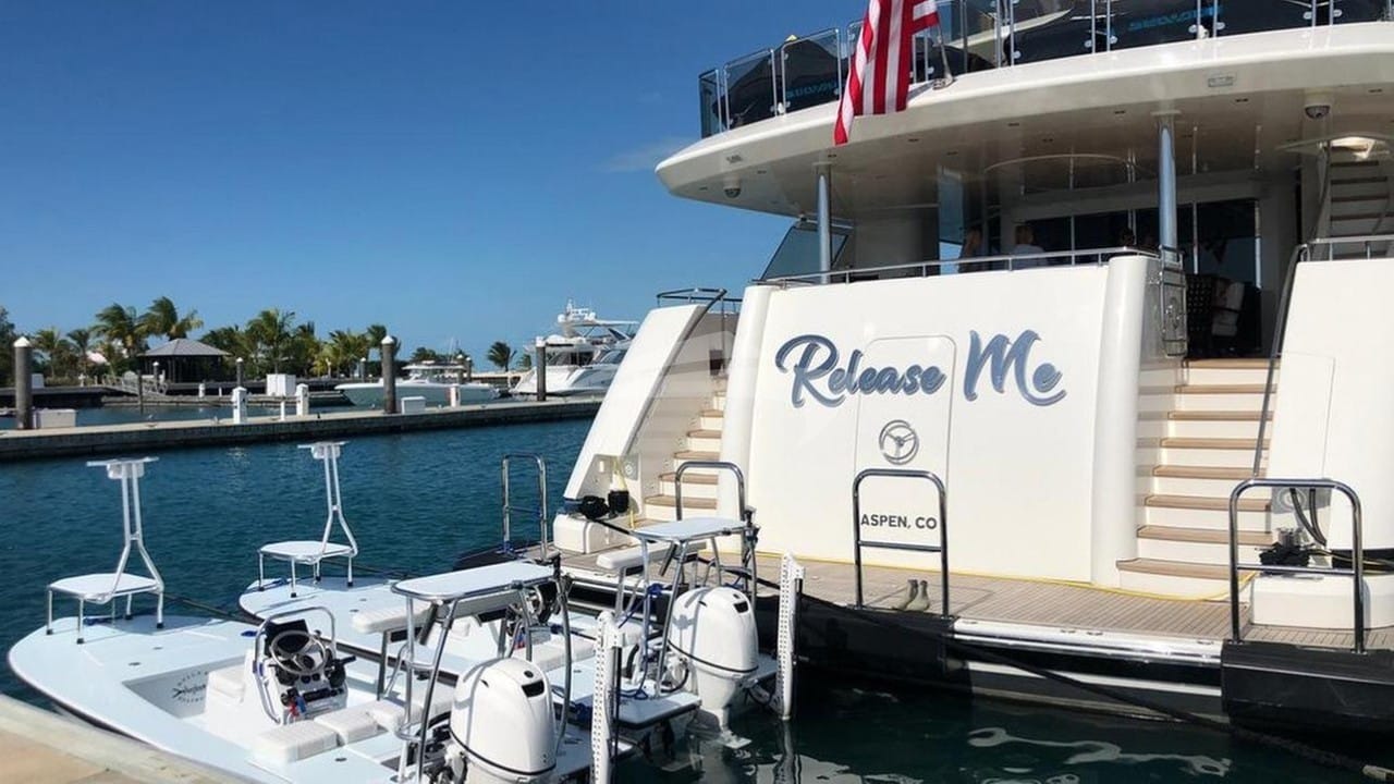 Swim Platform and Fishing Skiffs