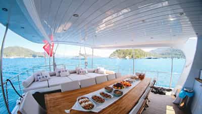 Outside dining area